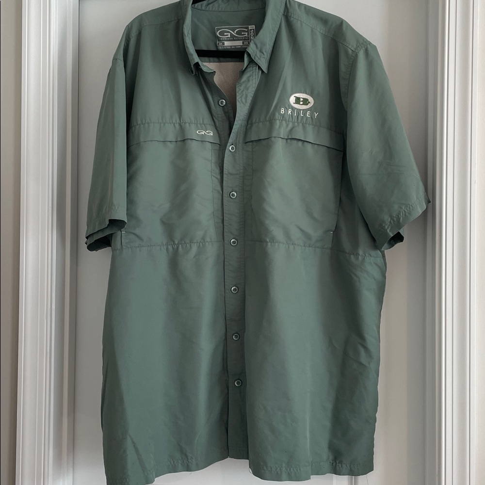 Game guard Briley Men's Green Casual Button Down Shirt